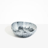 Dinosaur Designs Flow Salad Bowl in White Marble Colour resin