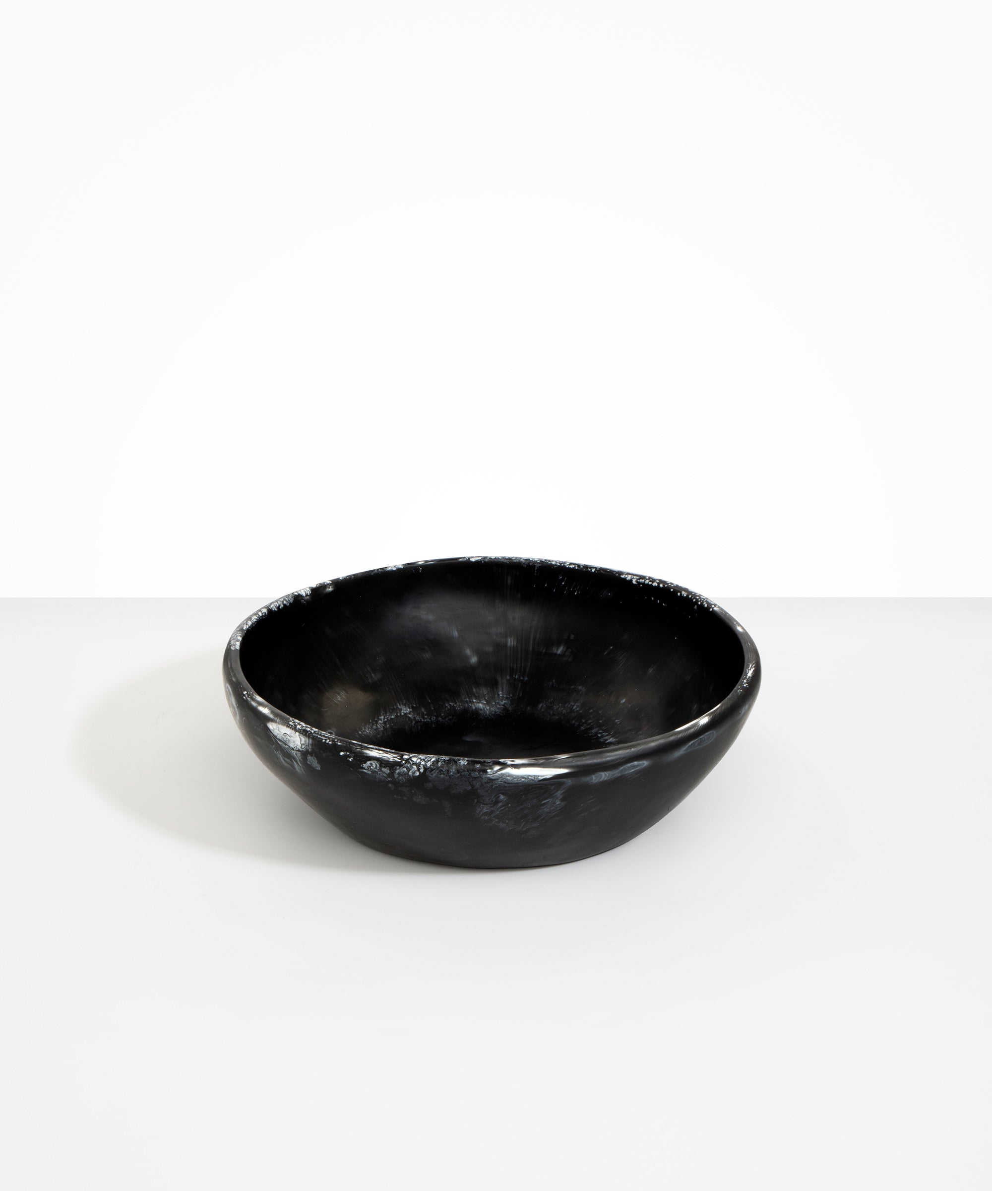 Dinosaur Designs Large Salad Bowl Bowls in Black Marble Colour resin