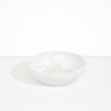 Dinosaur Designs Large Salad Bowl Bowls in Snow Swirl Colour resin