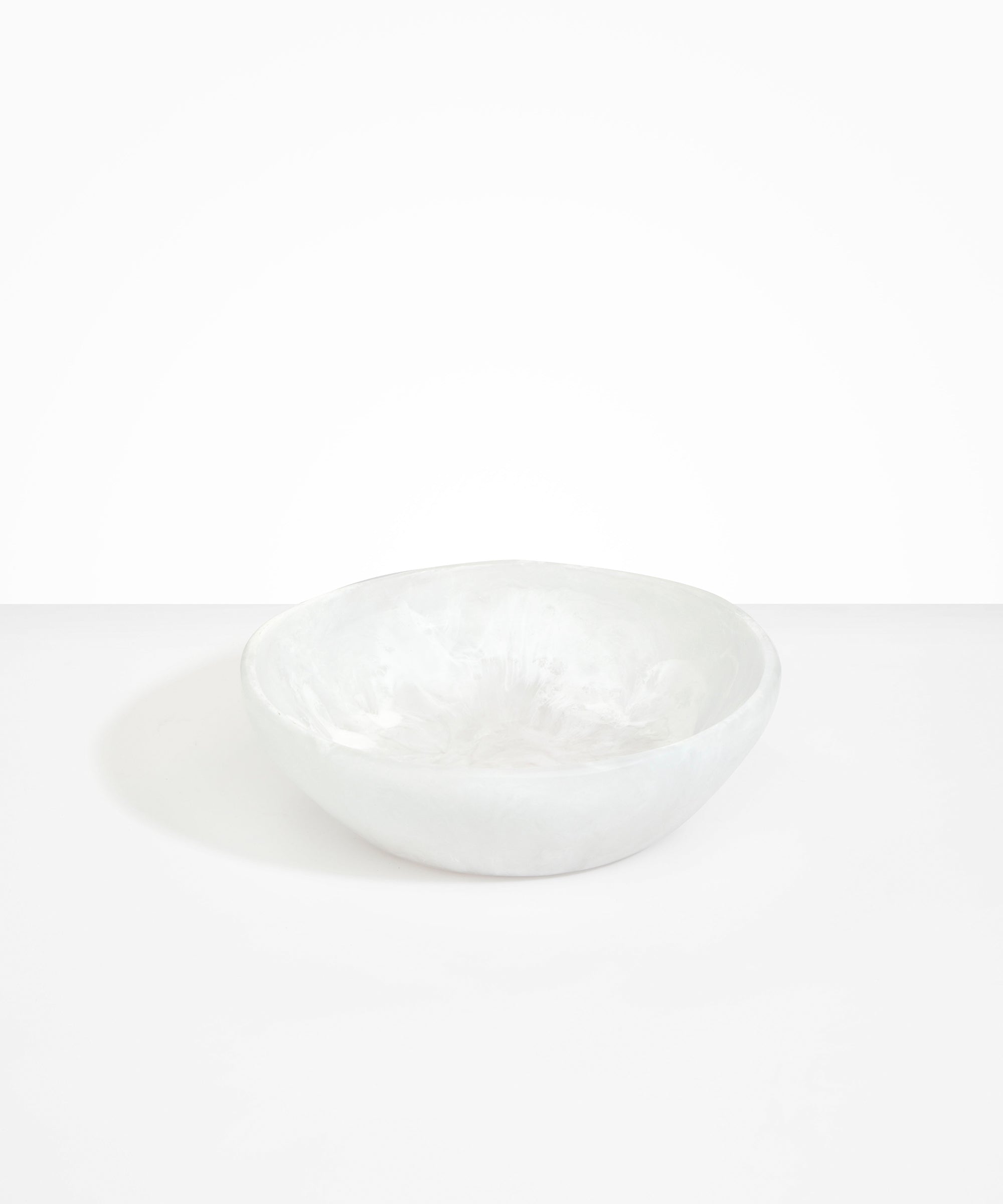 Dinosaur Designs Large Salad Bowl Bowls in Snow Swirl Colour resin
