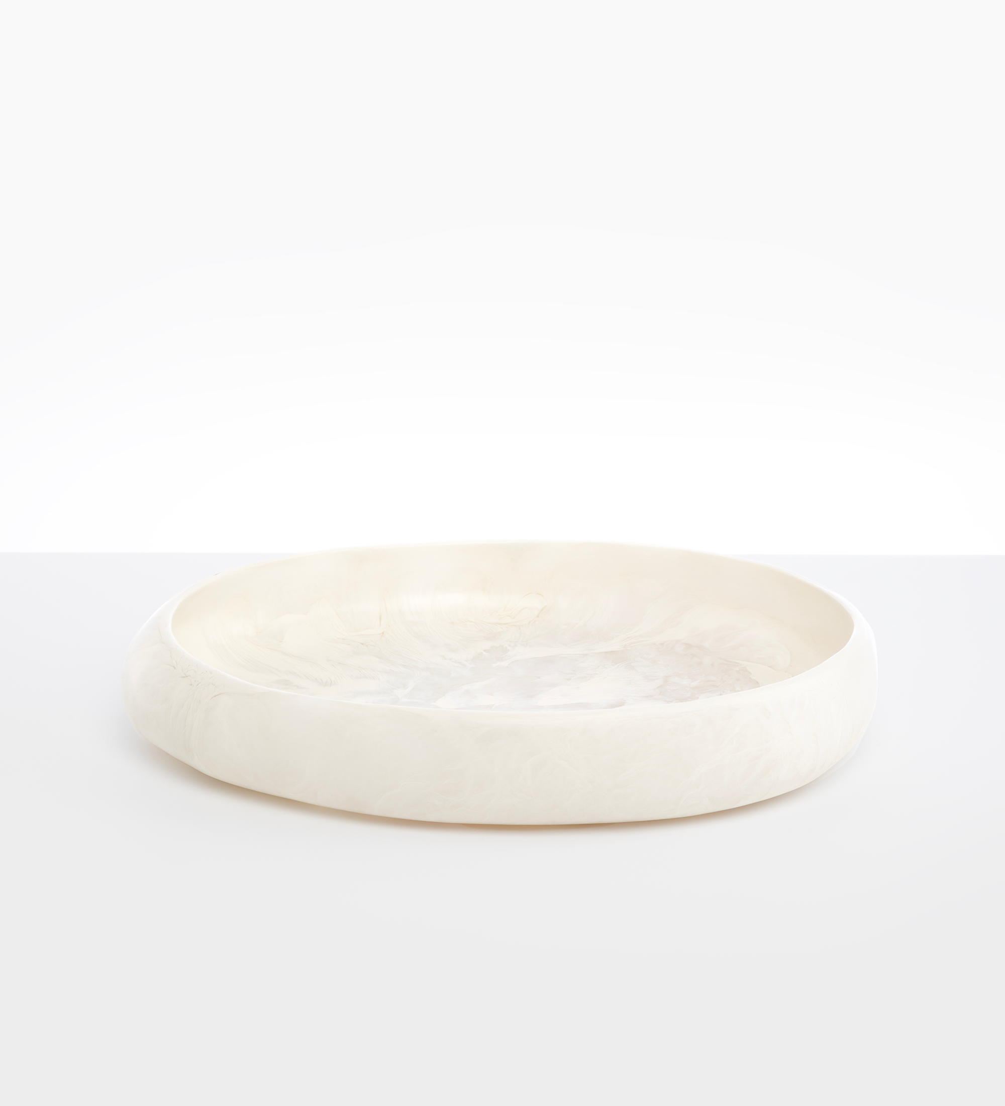 Dinosaur Designs Large Rock Bowl Bowls in Chalk Swirl Colour resin