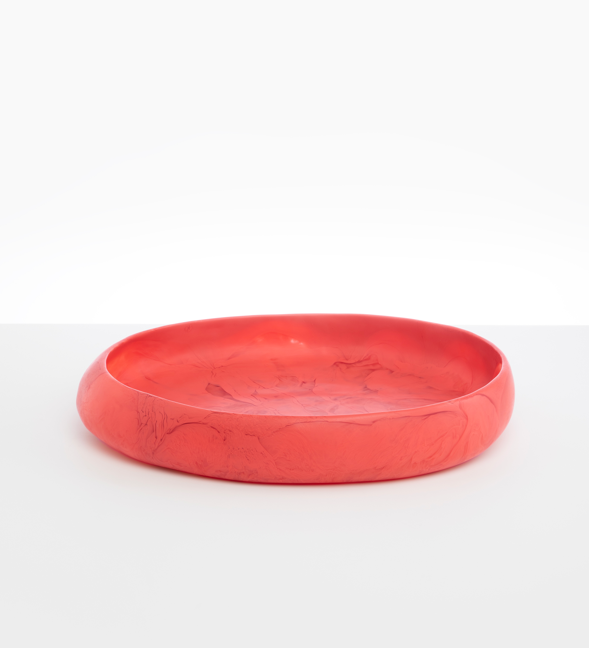 Dinosaur Designs Large Rock Bowl Bowls in Coral Swirl Colour resin