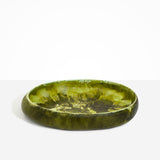 Dinosaur Designs Large Rock Bowl in Malachite Colour resin.