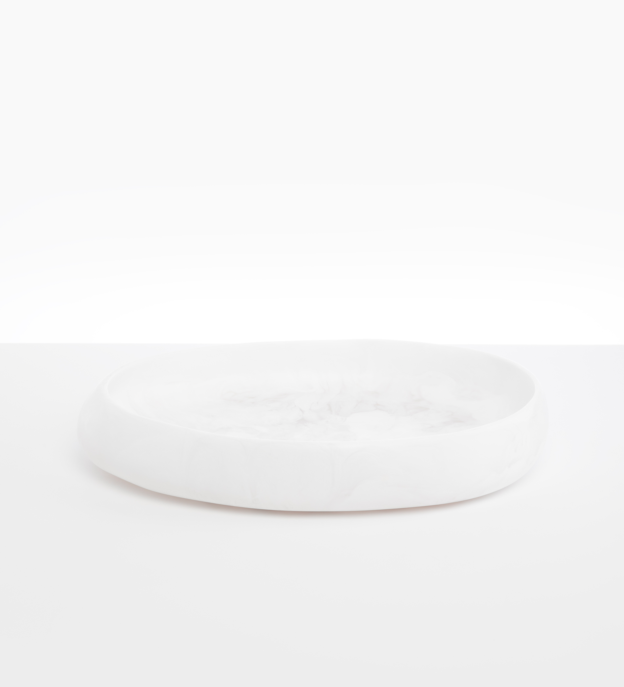Dinosaur Designs Large Rock Bowl Bowls in Snow Swirl Colour resin