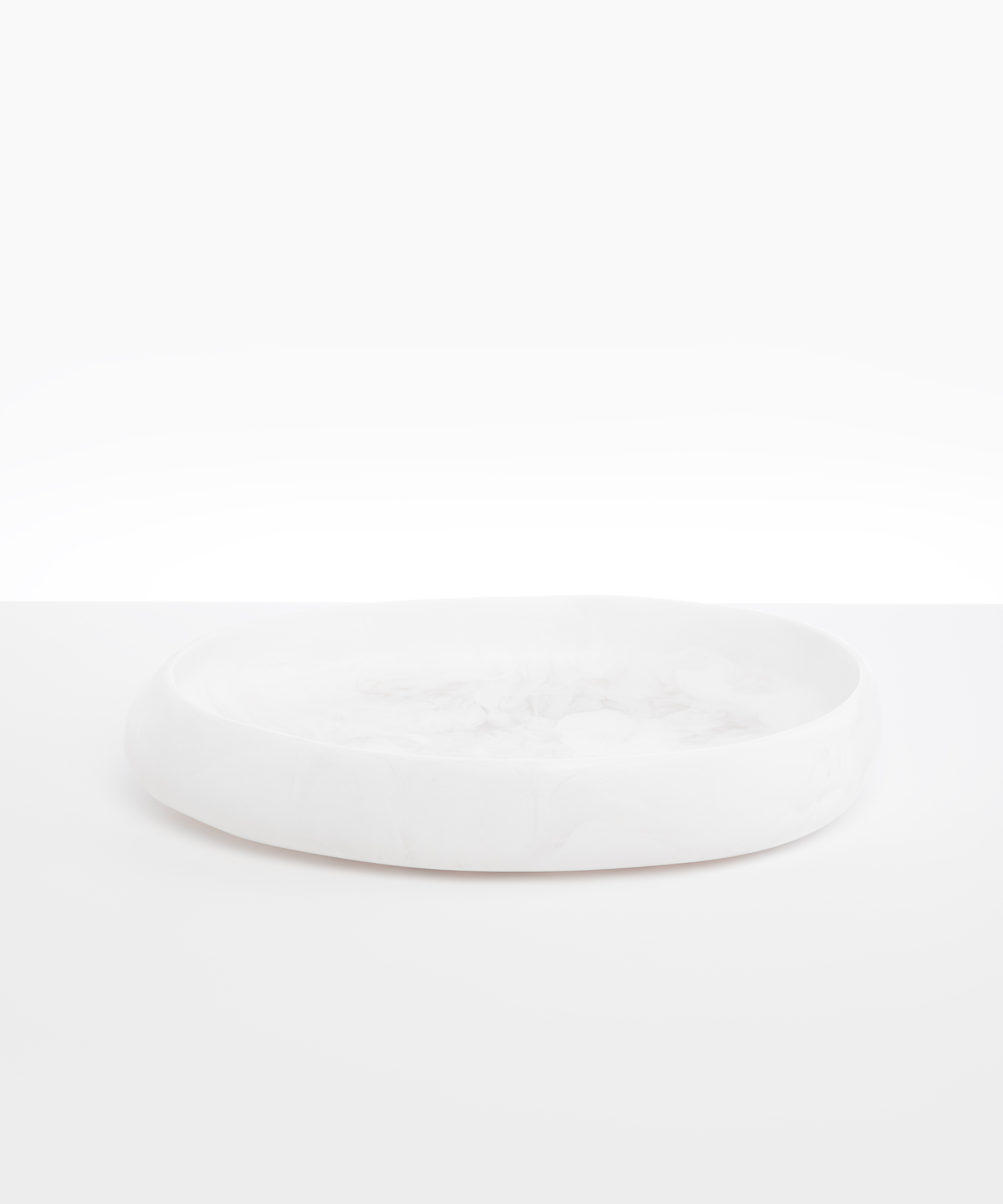 Dinosaur Designs Large Rock Bowl Bowls in Snow Swirl Colour resin