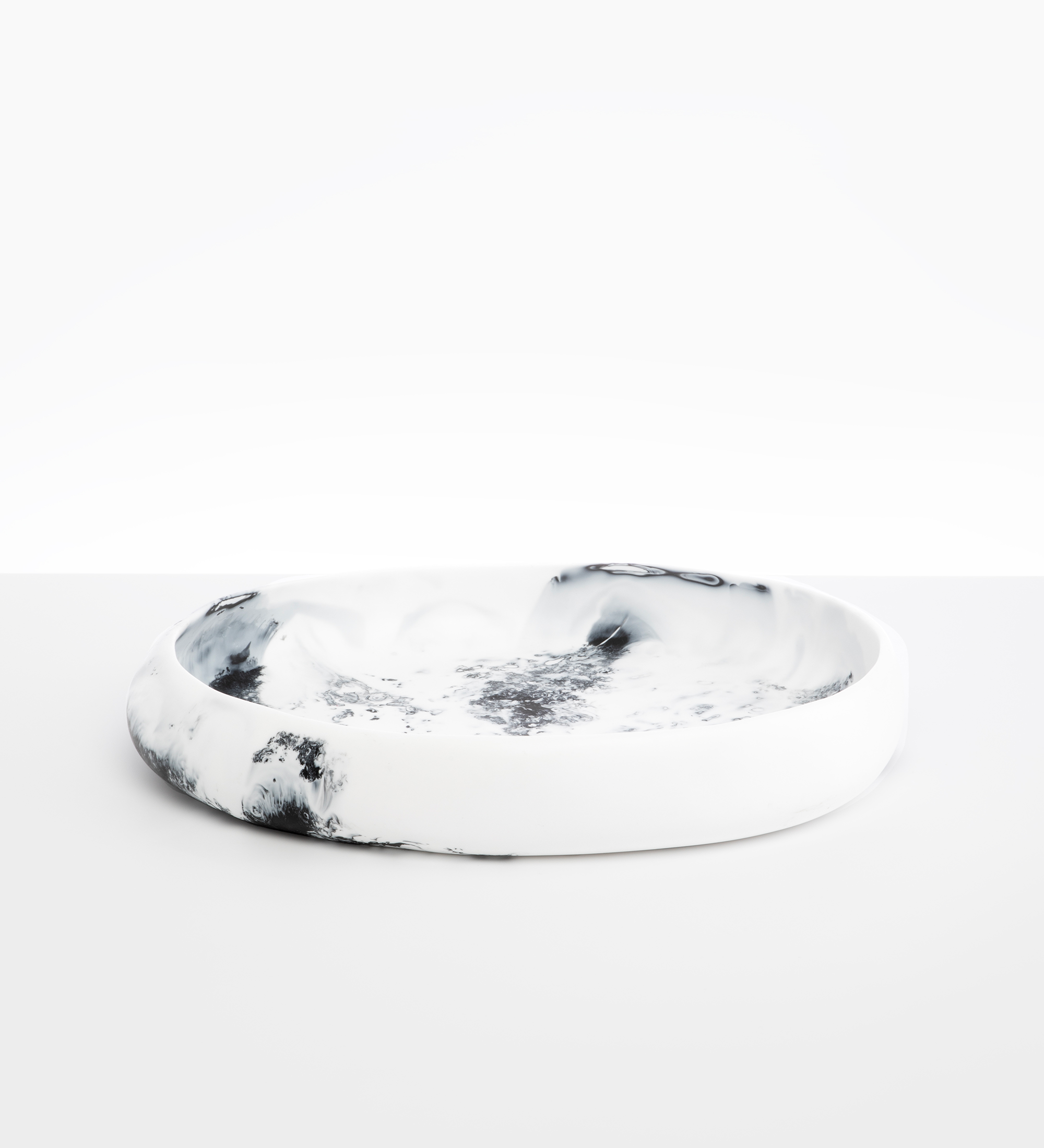 Dinosaur Designs Large Rock Bowl Bowls in White Marble Colour resin