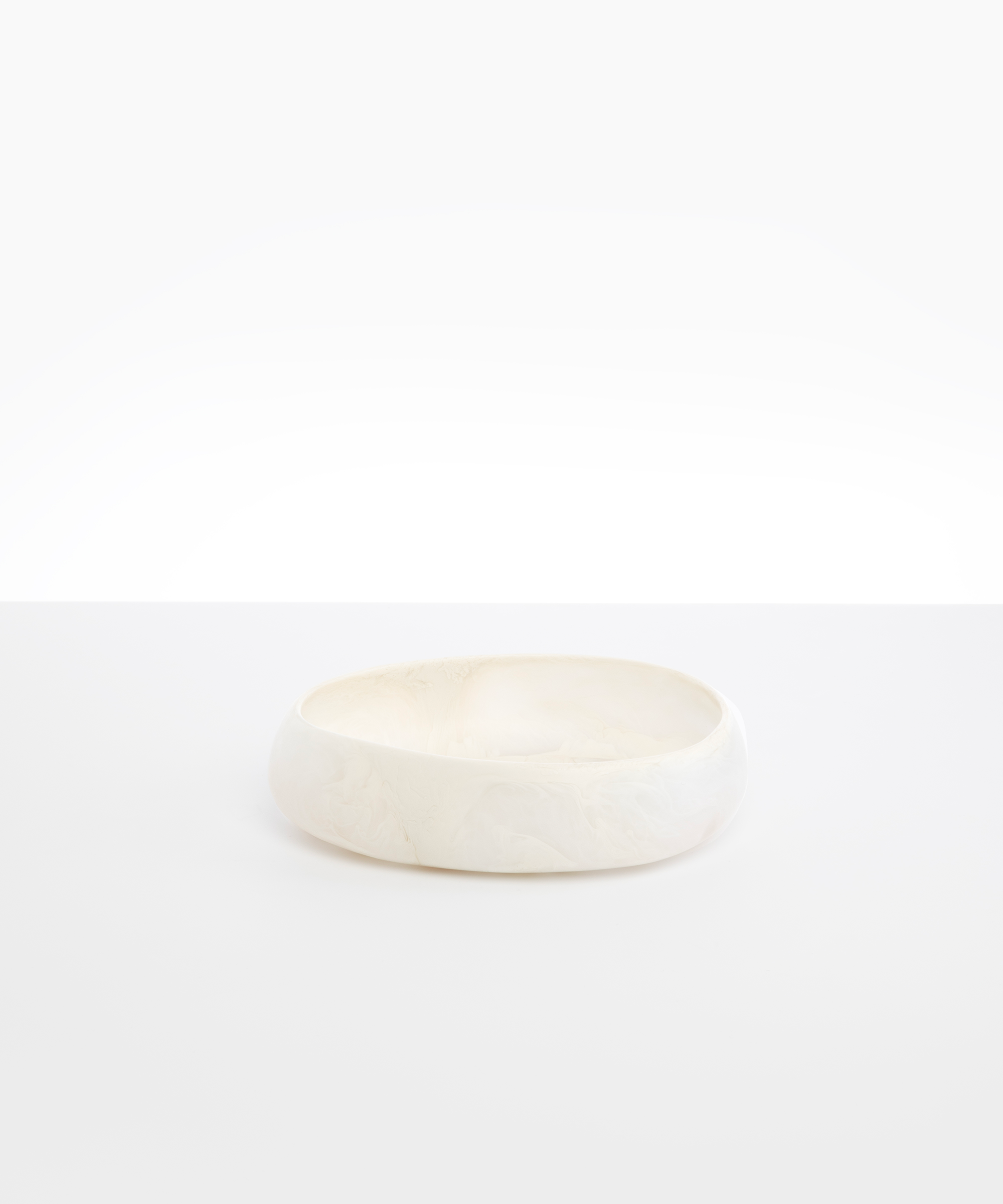 Dinosaur Designs Medium Rock Bowl Bowls in Chalk Swirl Colour resin
