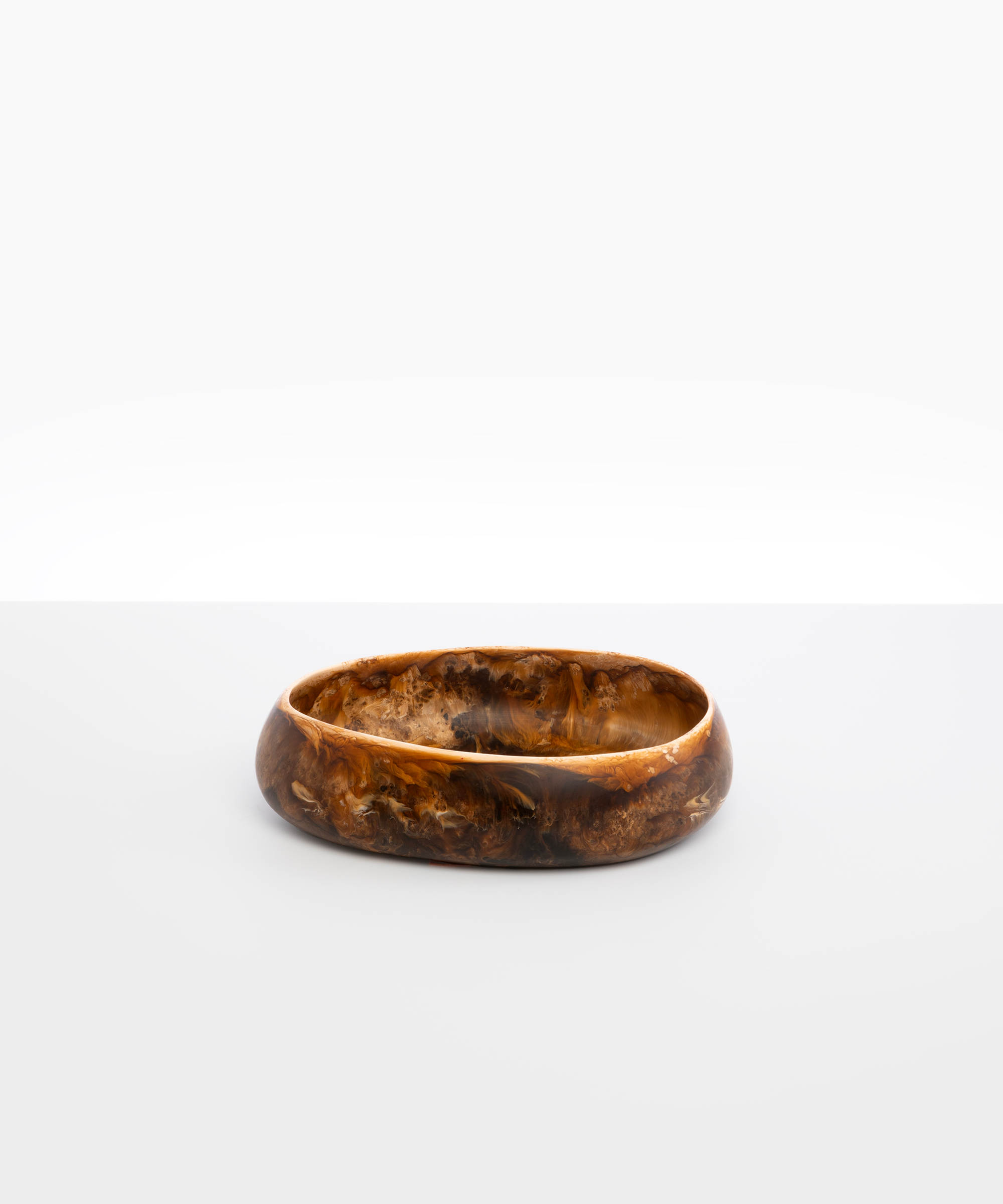 Dinosaur Designs Medium Rock Bowl in Dark Horn Colour resin.