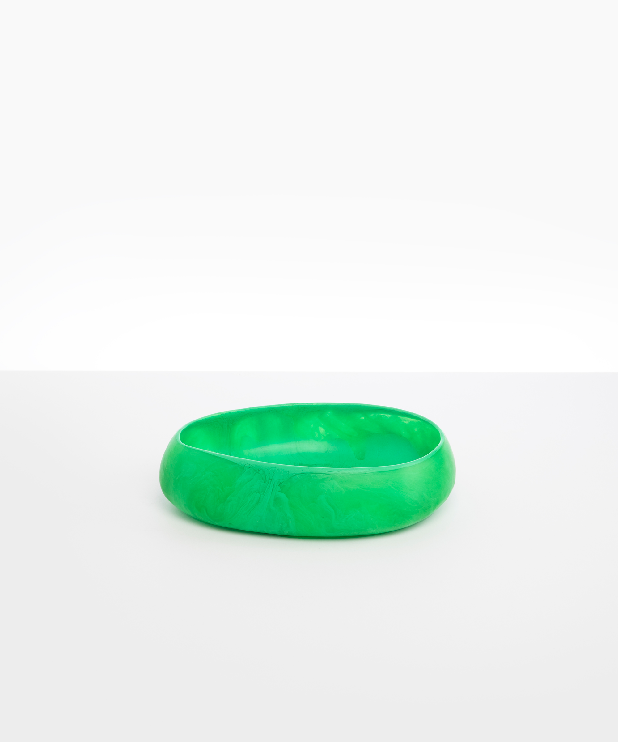 Dinosaur Designs Medium Rock Bowl in Leaf Colour resin.
