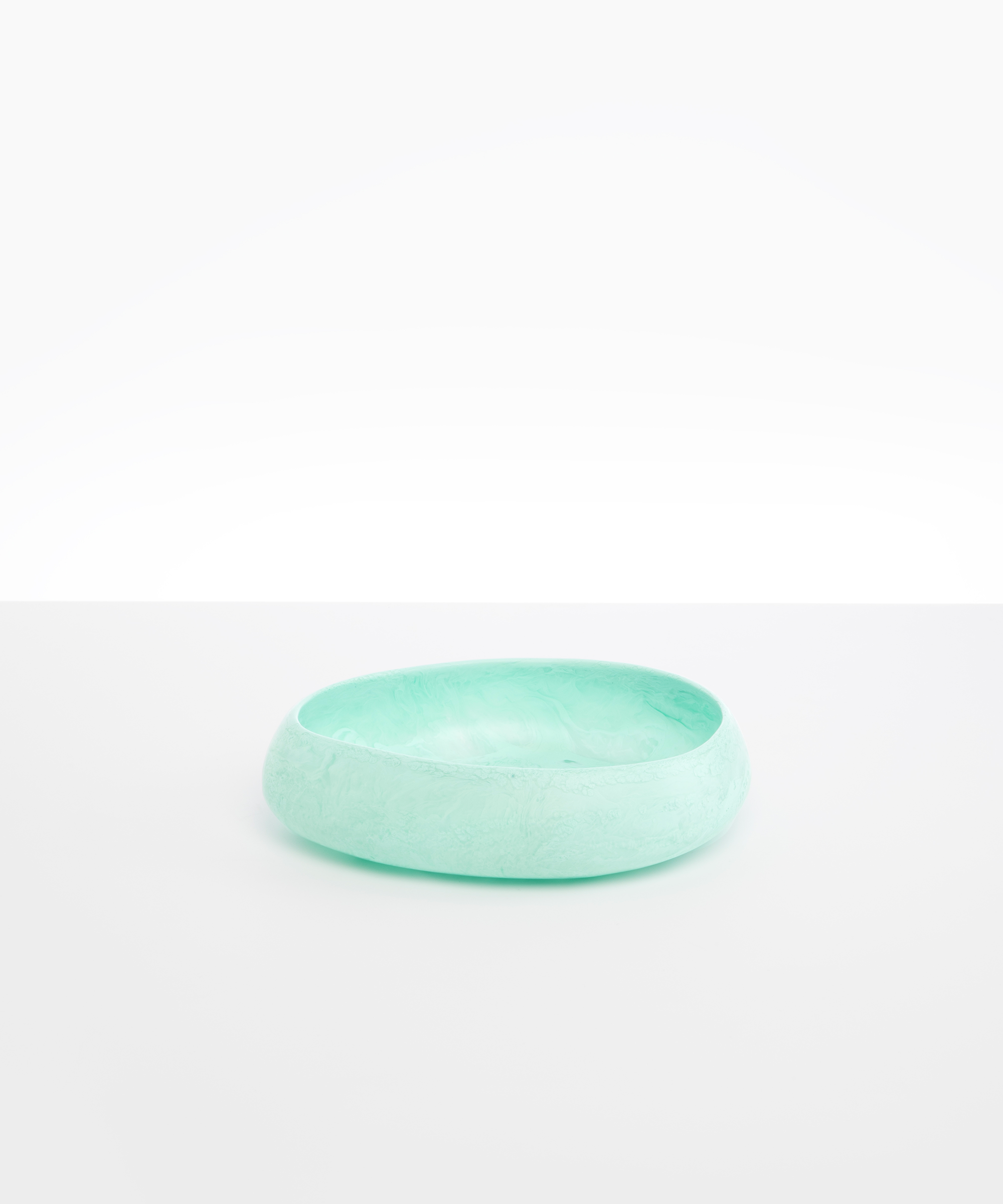 Dinosaur Designs Medium Rock Bowl in Mint Colour resin.