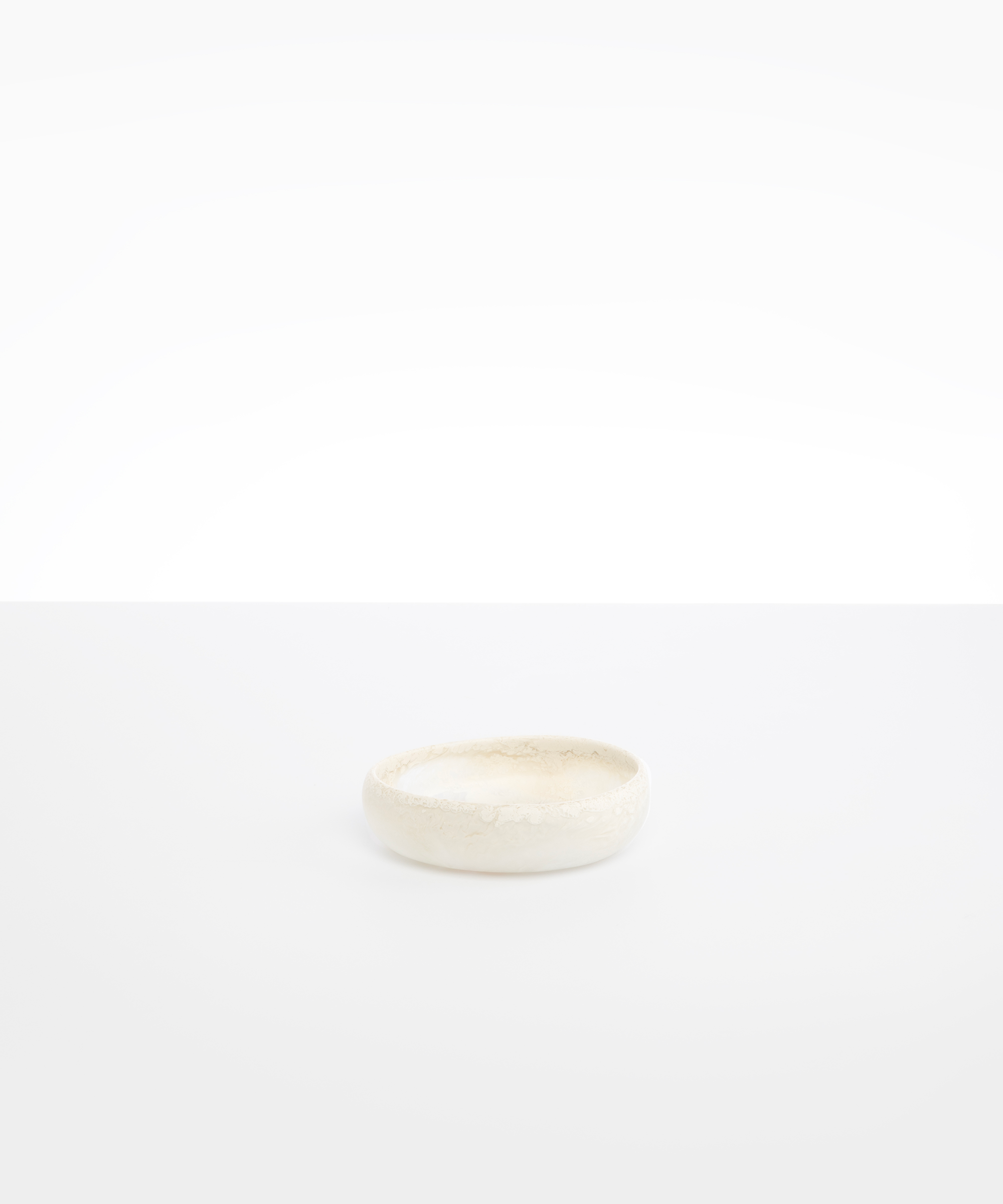 Dinosaur Designs Small Rock Bowl Bowls in Chalk Swirl Colour resin