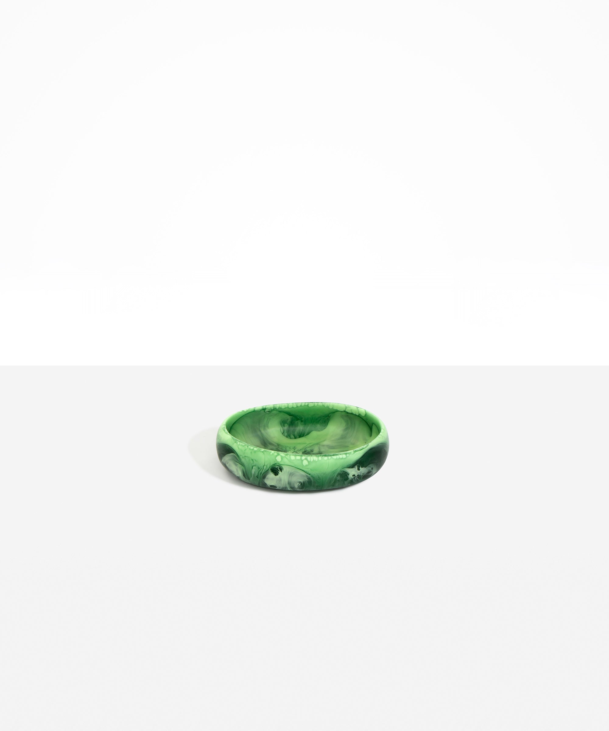 Dinosaur Designs Small Rock Bowl in Moss Colour resin.