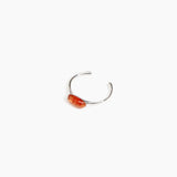 Dinosaur Designs Watercolour Cuff in Clear Strawberry Colour resin with Silver-Plated Brass Material