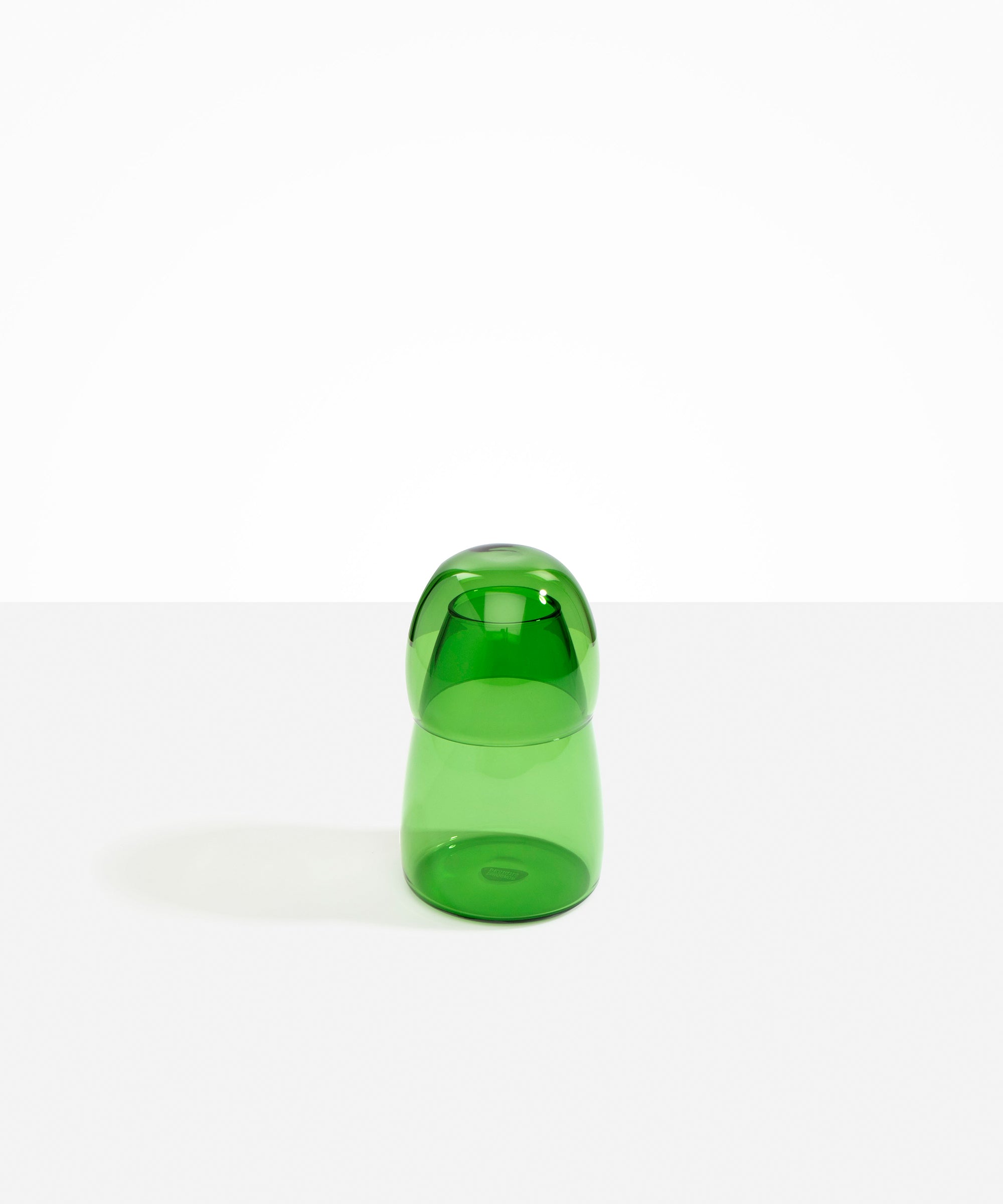 Dinosaur Designs coloured Glass Pebble Carafe cup and jug set in transparent green.