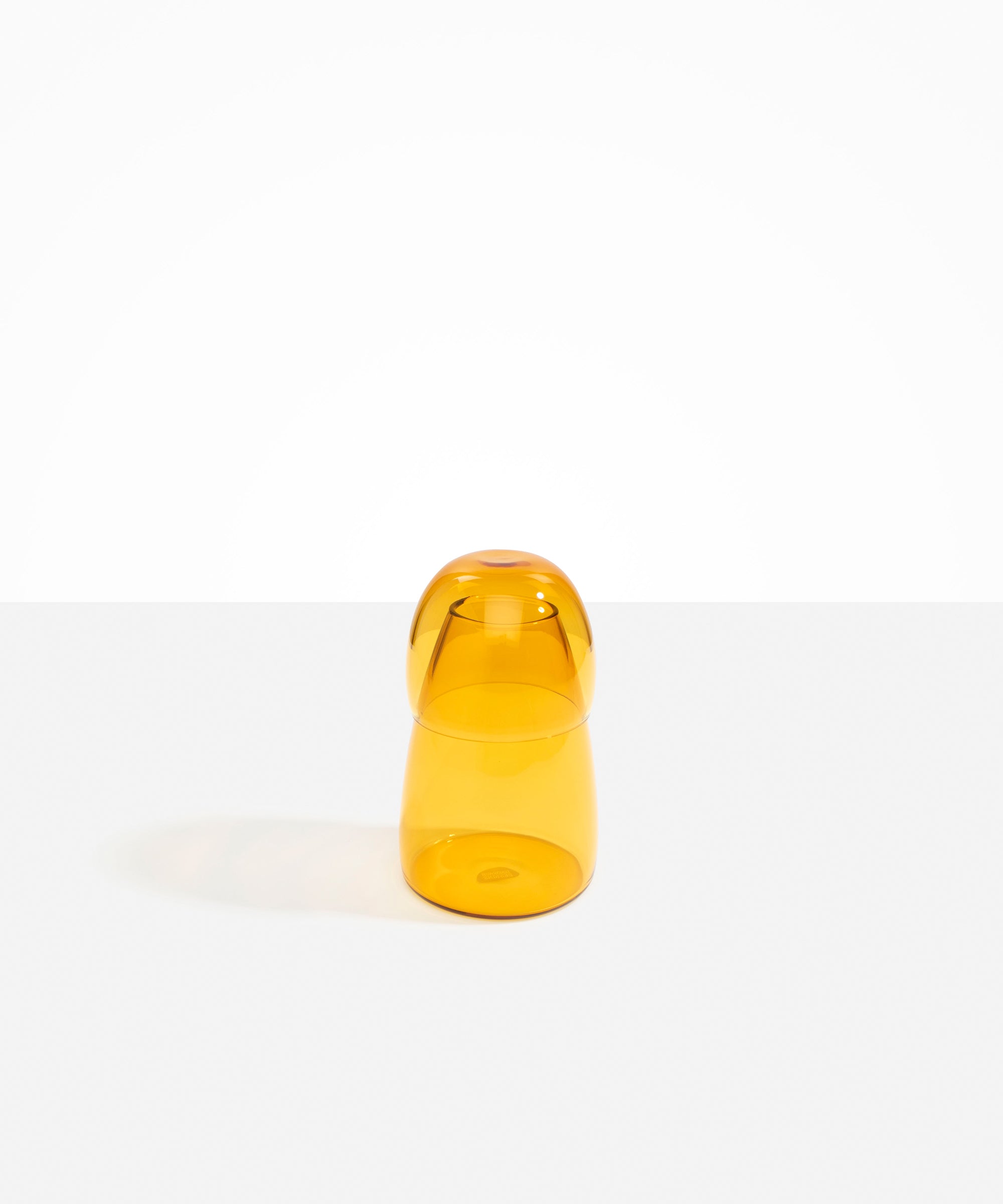 Dinosaur Designs coloured Glass Pebble Carafe cup and jug set in transparent yellow.