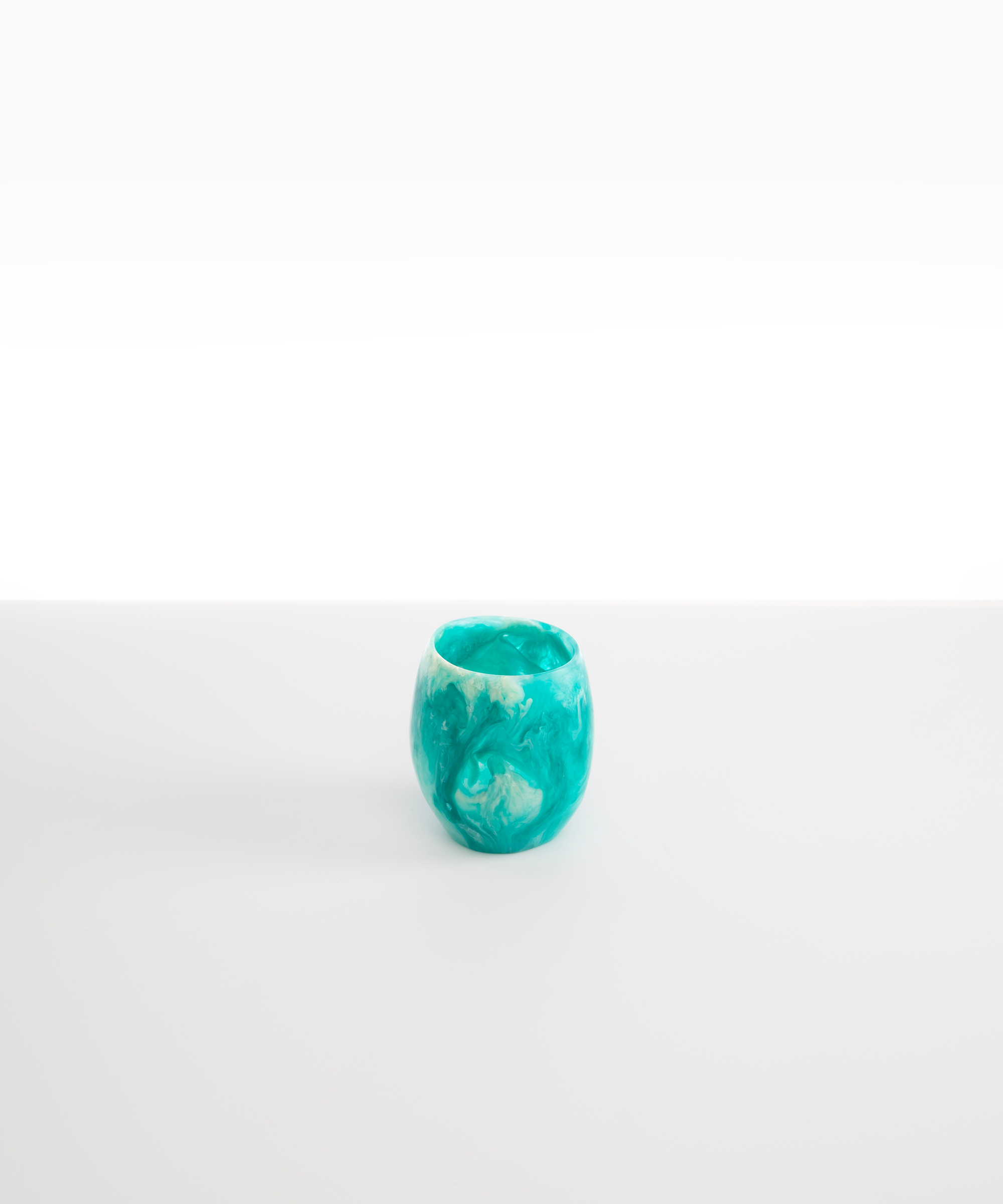 Dinosaur Designs Large Rock Cup in Lagoon Colour resin.