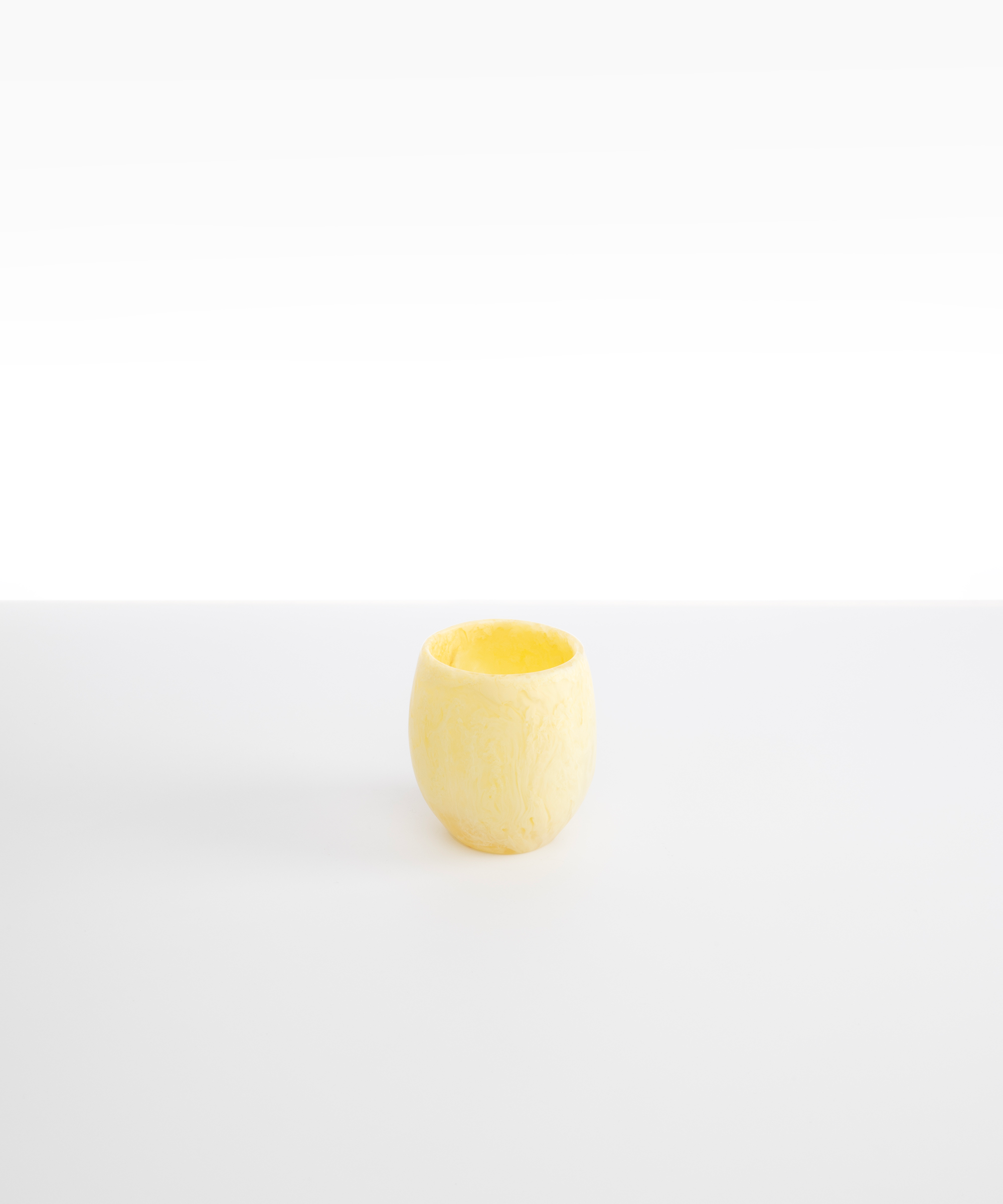 Dinosaur Designs Large Rock Cup in Lemon Colour resin.