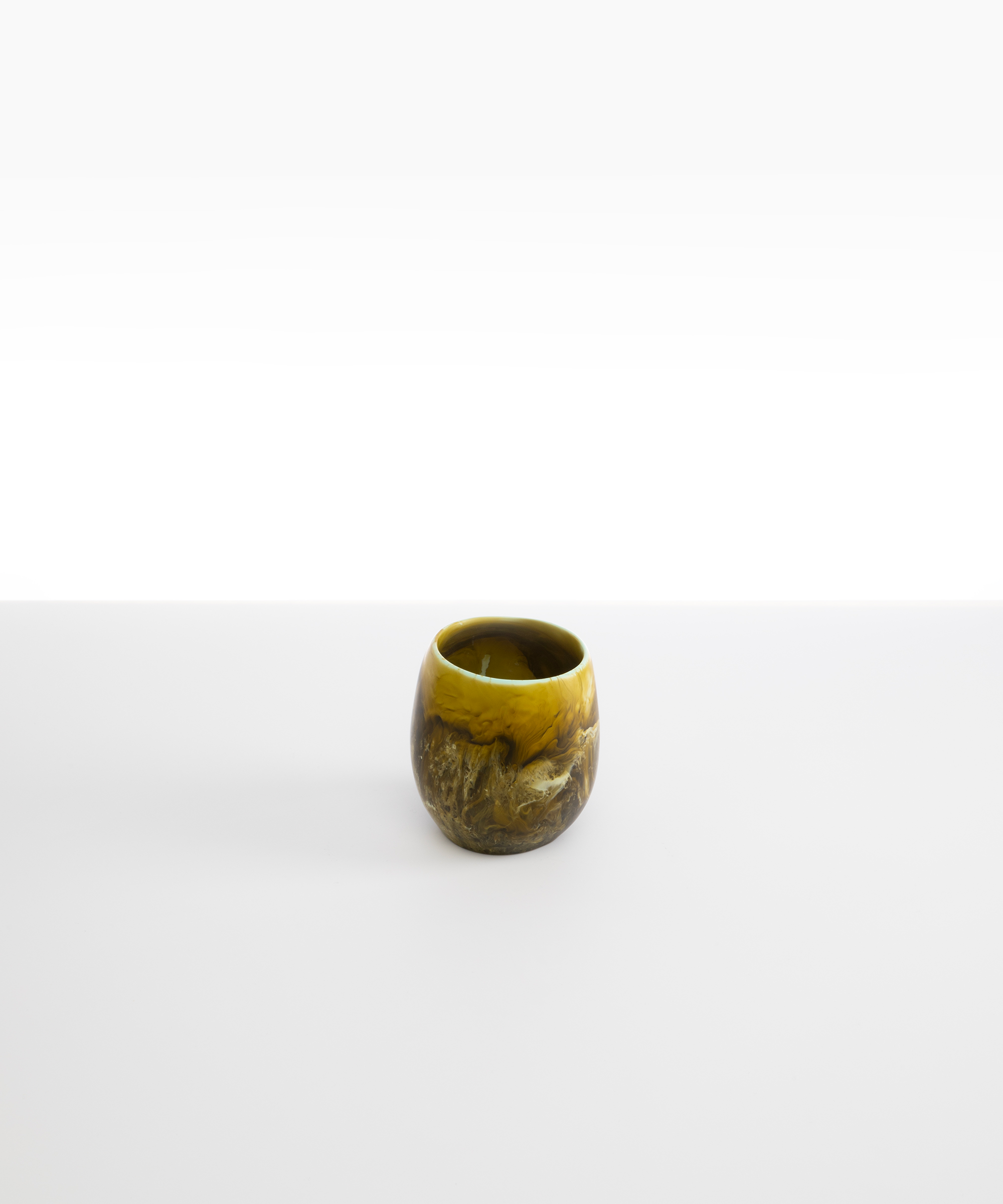 Dinosaur Designs Large Rock Cup in Malachite Colour resin.