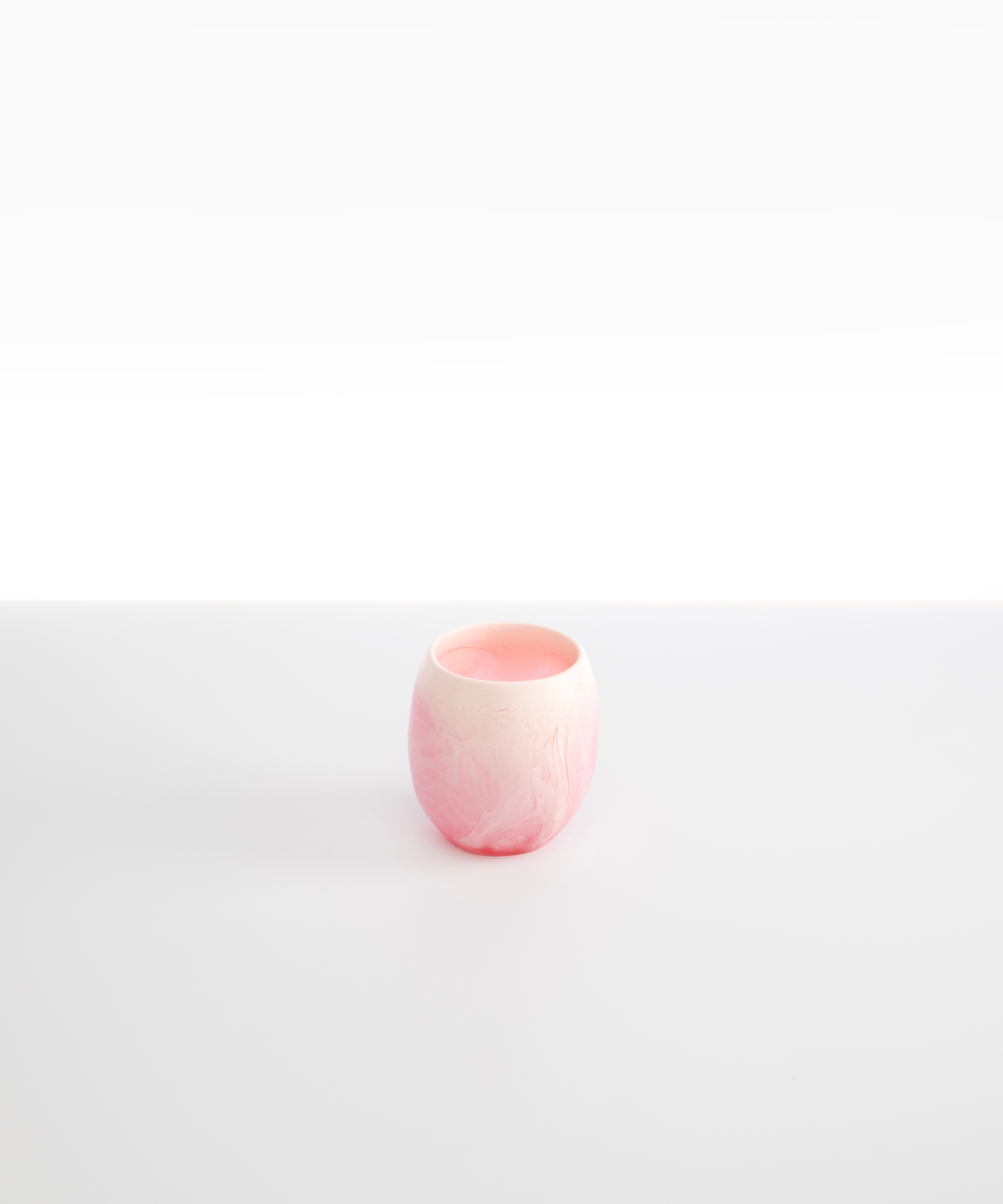 Dinosaur Designs Large Rock Cup in Shell Pink Colour resin.