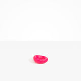 Dinosaur Designs Medium Drift Dish in Blossom— handcrafted marbled pink and cream resin chunky trinket dish with organic form.