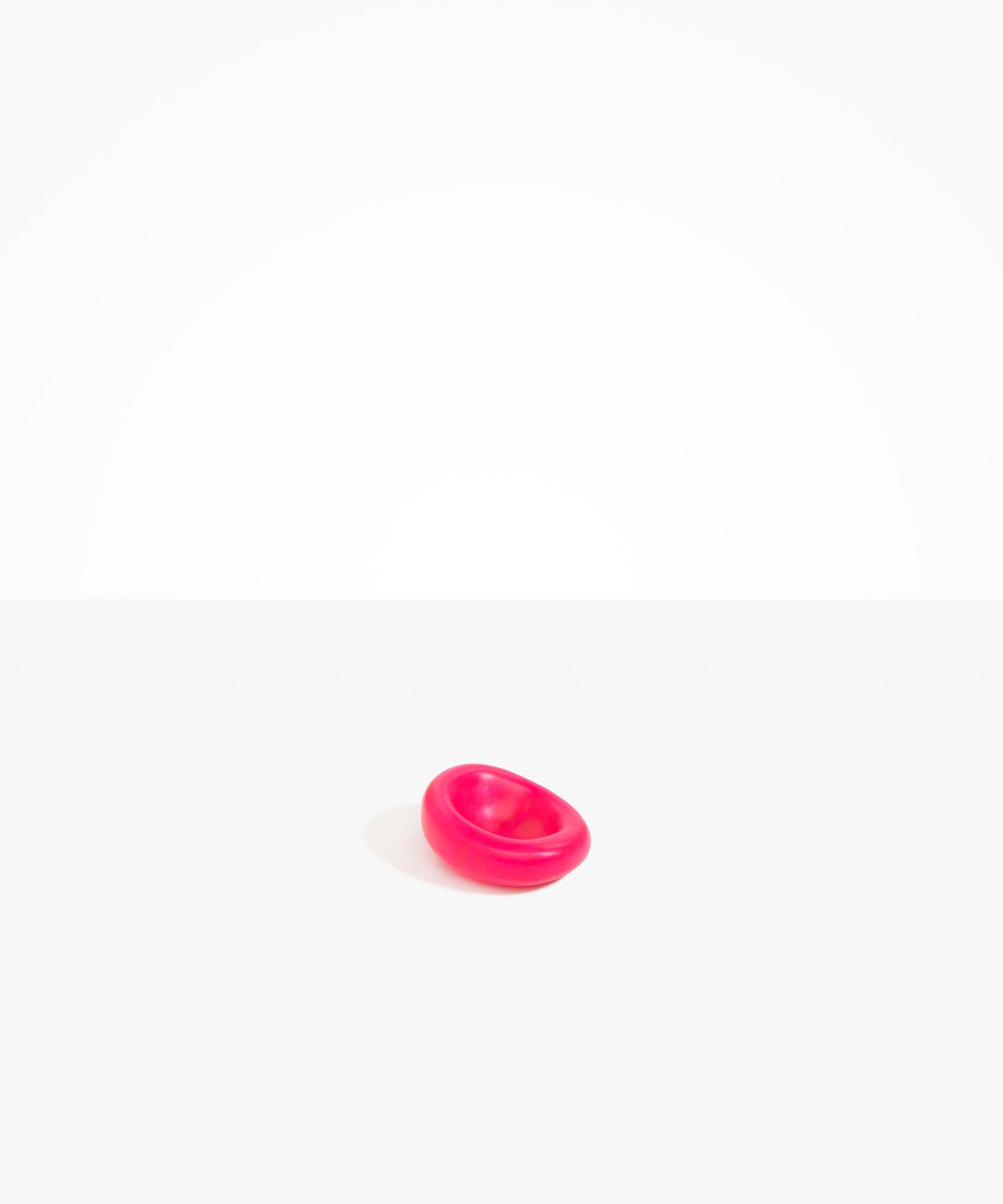 Dinosaur Designs Medium Drift Dish in Cranberry— handcrafted marbled red resin chunky trinket dish with organic form.