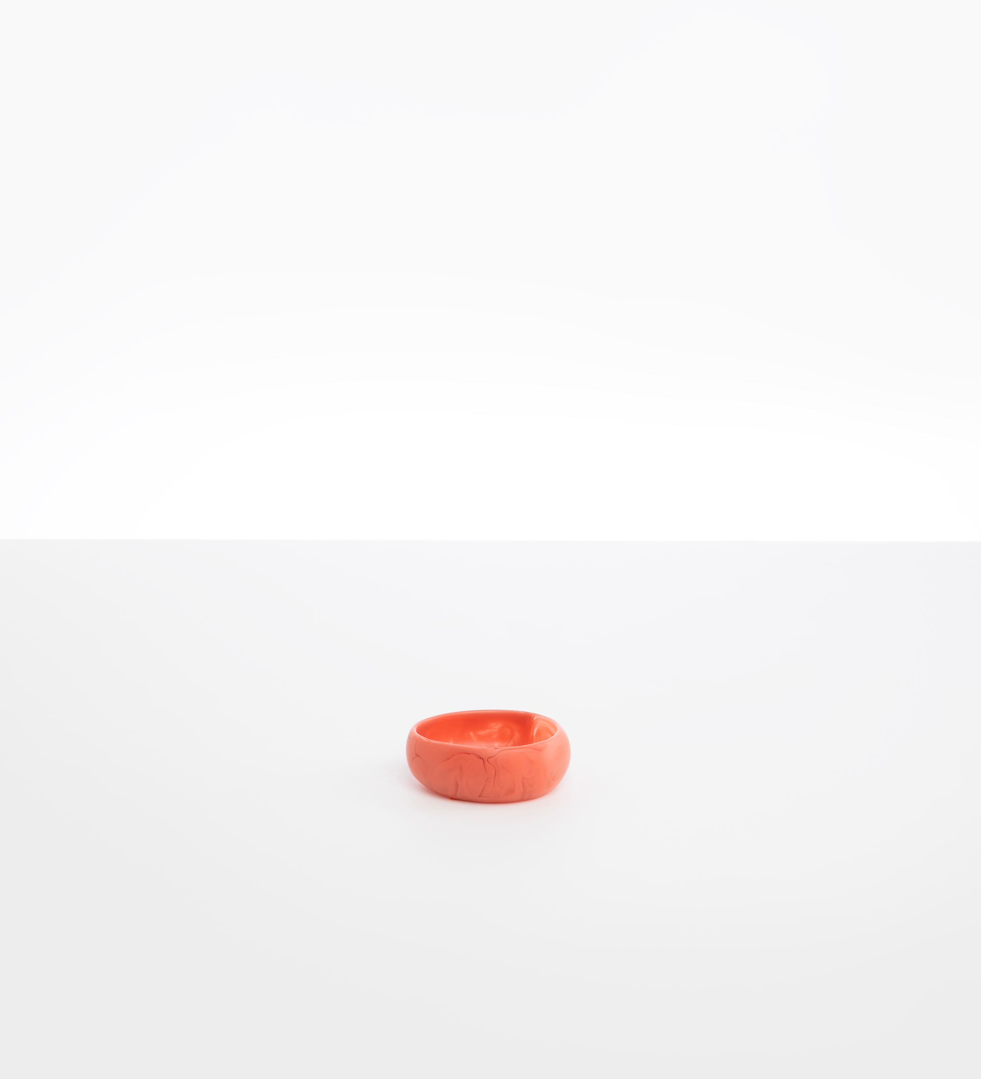 Dinosaur Designs Small Rock Dish Tableware in Coral Swirl Colour resin