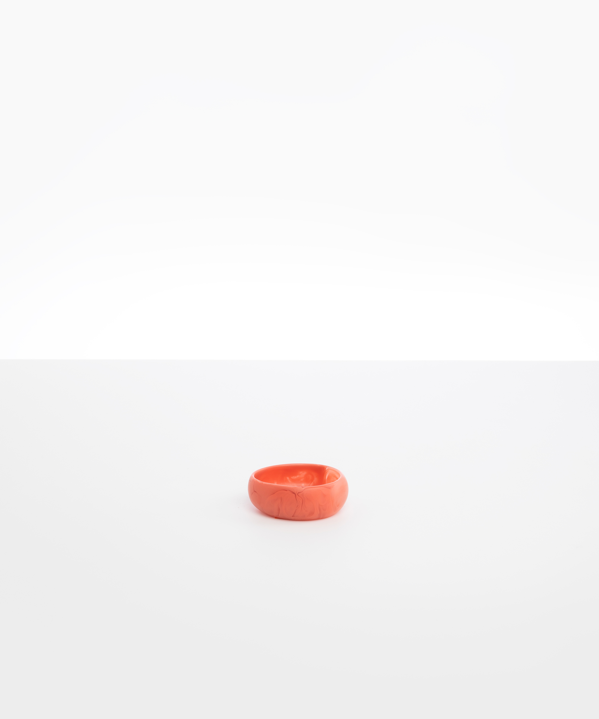 Dinosaur Designs Small Rock Dish Tableware in Coral Swirl Colour resin