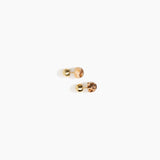 Dinosaur Designs Small Ball Stud Earrings in Light Horn Colour resin with Nano-Coated Brass Material..