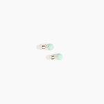 Dinosaur Designs Small Ball Stud Earrings in Mint Colour resin with Silver-Plated Brass Material..