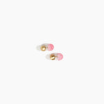 Dinosaur Designs Small Ball Stud Earrings in Shell Pink Colour resin with Brushed Nano-Coated Brass Material..