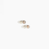 Dinosaur Designs Small Ball Stud Earrings in Sandy Pearl Colour resin with Silver-Plated Brass Material..
