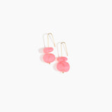 Dinosaur Designs Temple Earth Wire Earrings in Parakeet Colour resin with Gold-Filled Material