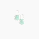 Dinosaur Designs Temple Earth Wire Earrings in Mint Colour resin with 925 Sterling Silver Material