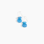 Dinosaur Designs Temple Earth Wire Earrings in Sky Colour resin with 925 Sterling Silver Material.