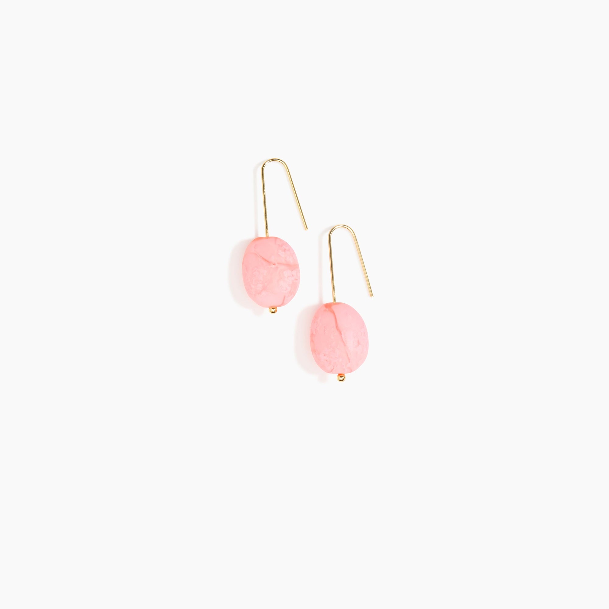 Dinosaur Designs Earth Wire Earrings in Parakeet Colour resin with Gold-Filled Material.