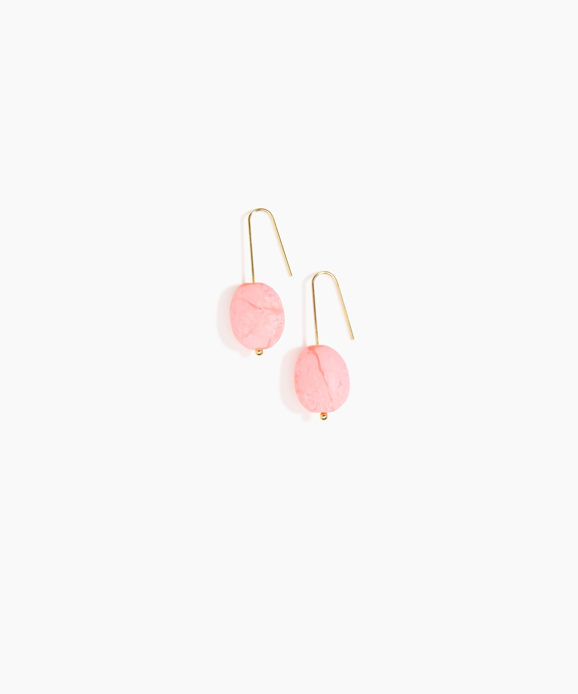 Dinosaur Designs Earth Wire Earrings in Parakeet Colour resin with Gold-Filled Material.