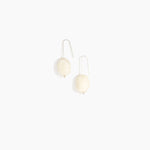 Dinosaur Designs Earth Wire Earrings in Chalk Swirl Colour resin with 925 Sterling Silver Material