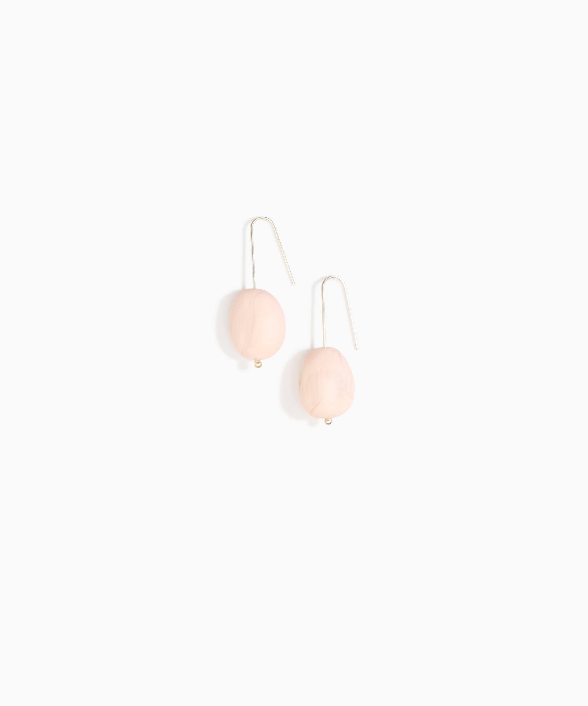 Dinosaur Designs Earth Wire Earrings in Rose Swirl Colour resin with 925 Sterling Silver Material