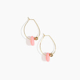 Dinosaur Designs Joie De Vivre Hoop Earrings in Parakeet Colour resin with Gold-Filled Material