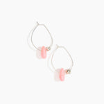 Dinosaur Designs Joie De Vivre Hoop Earrings in Parakeet Colour resin with 925 Sterling Silver Material