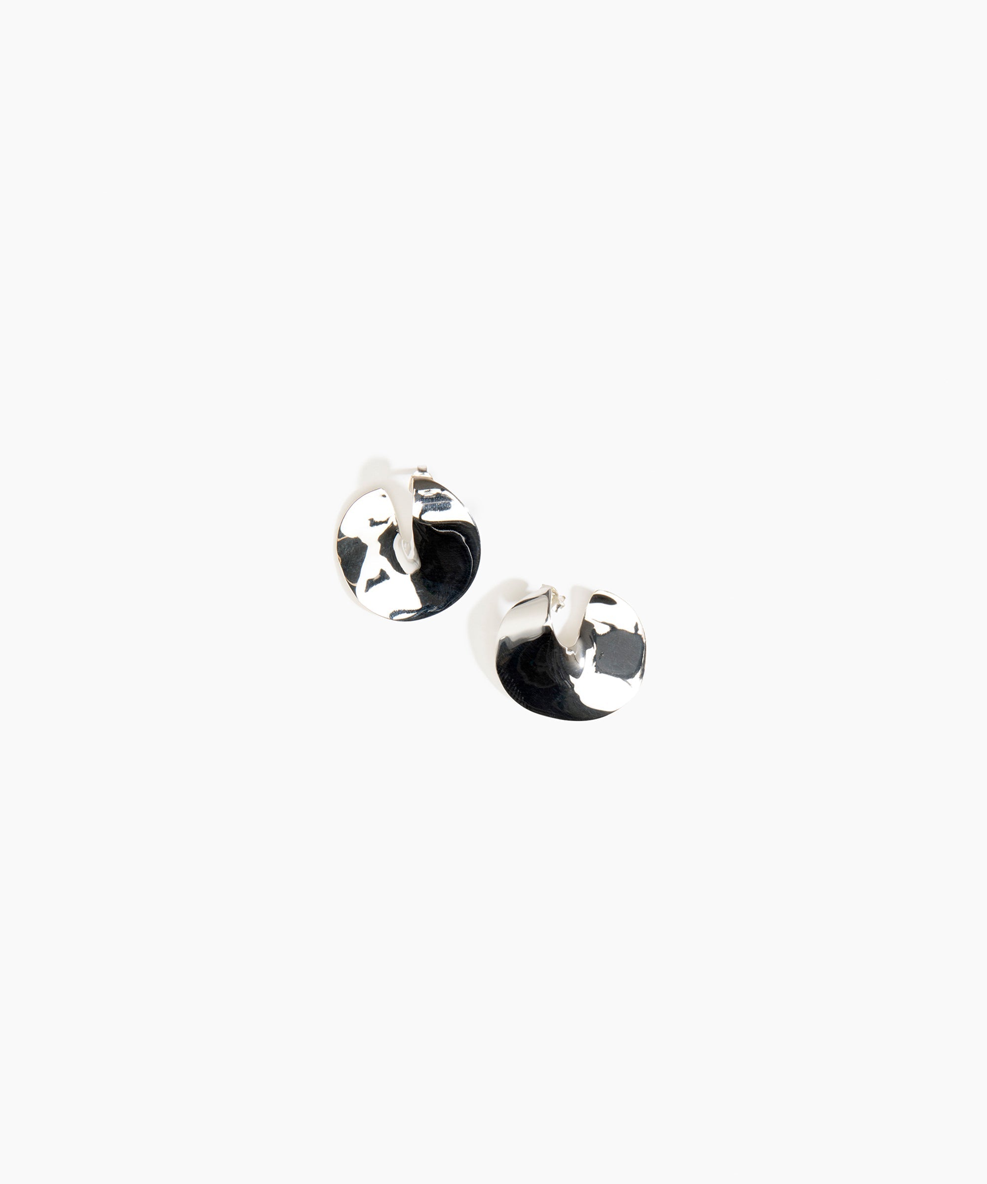 LO Collections Small Infinity Earrings in Silver-Plated Brass Material
