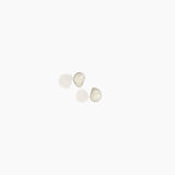 Dinosaur Designs Bones Stud Earrings in Chalk Swirl Colour resin with Silver-Plated Brass Material.