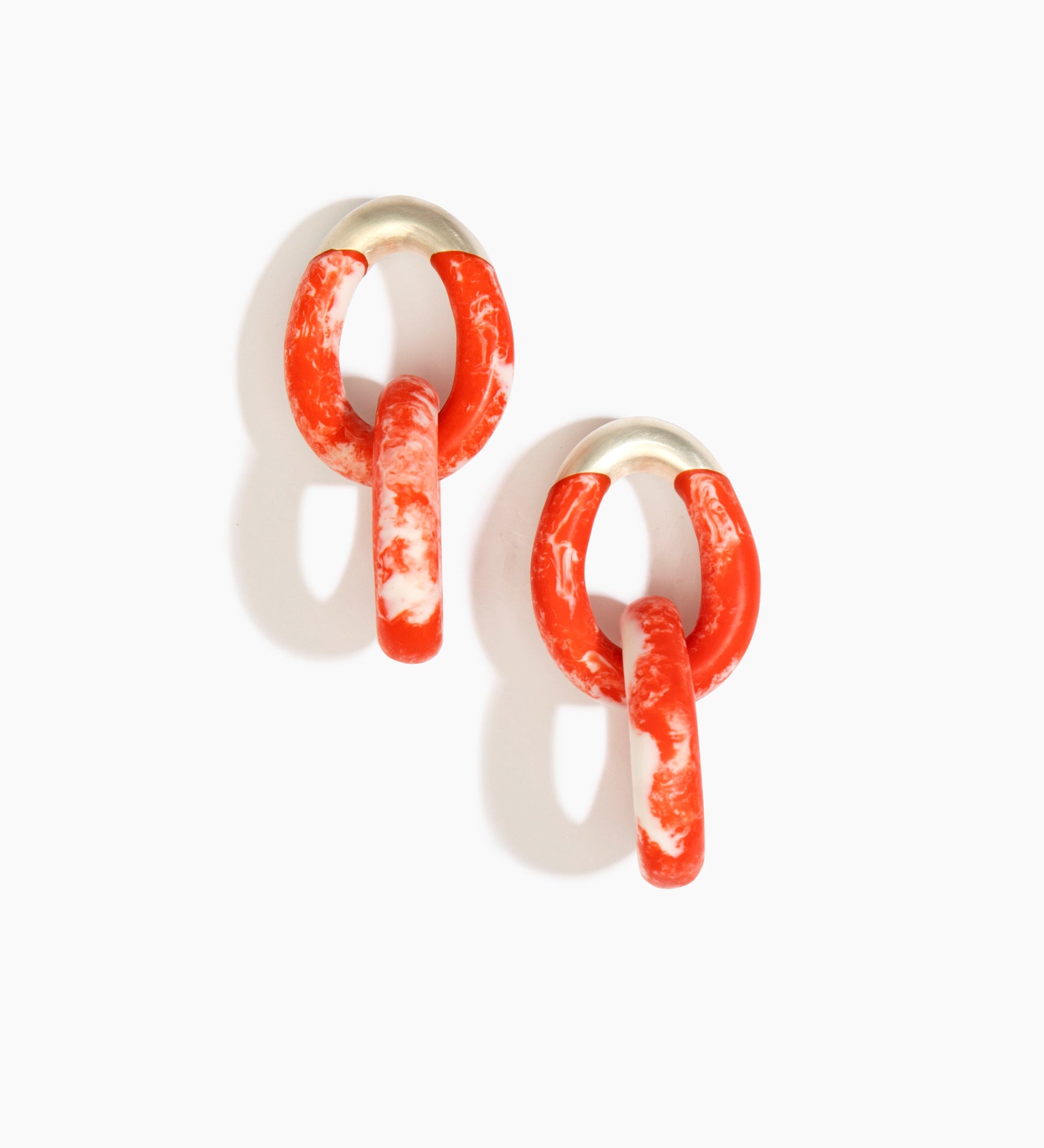 Large Rock Chain Earrings