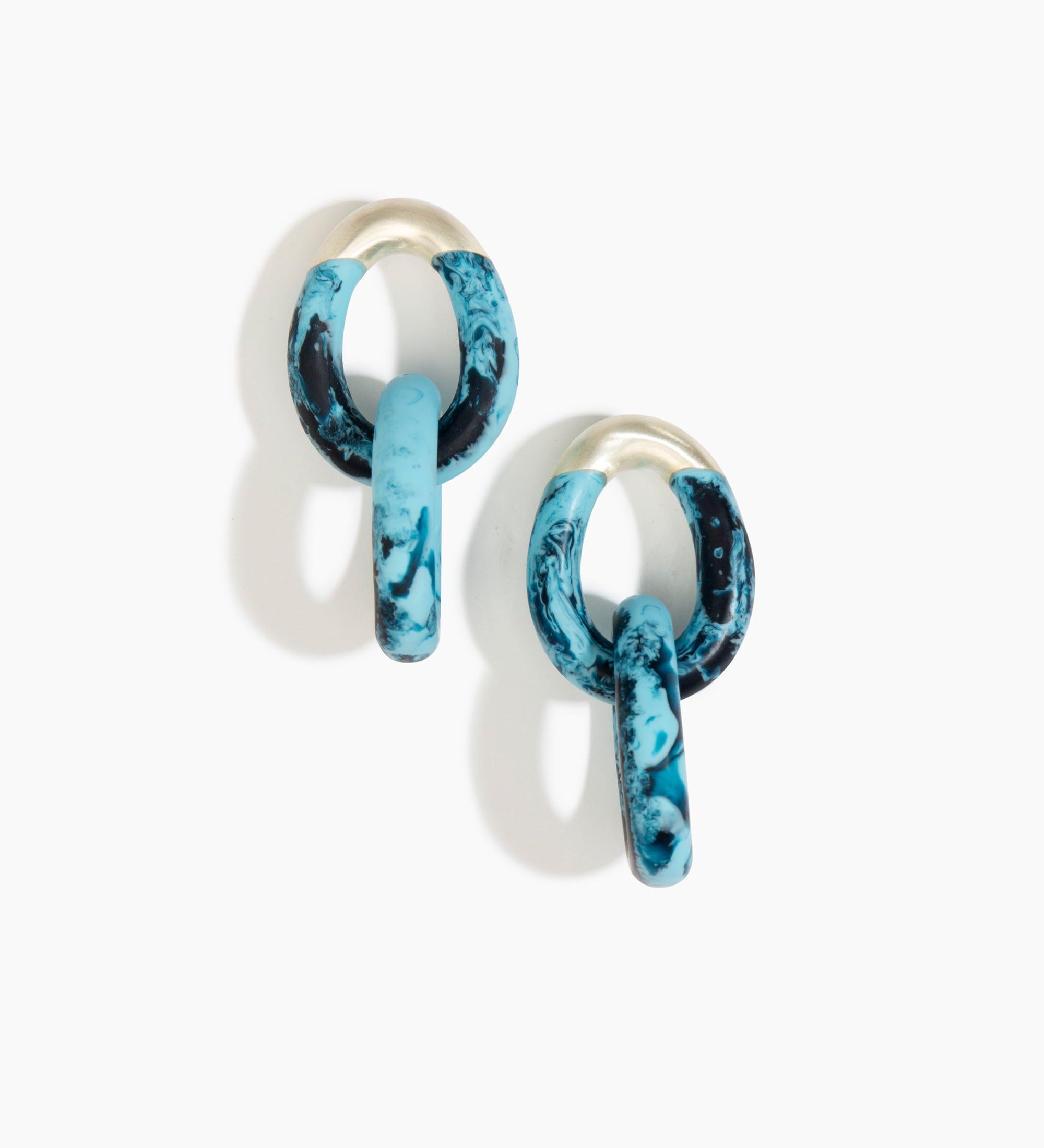 Large Rock Chain Earrings
