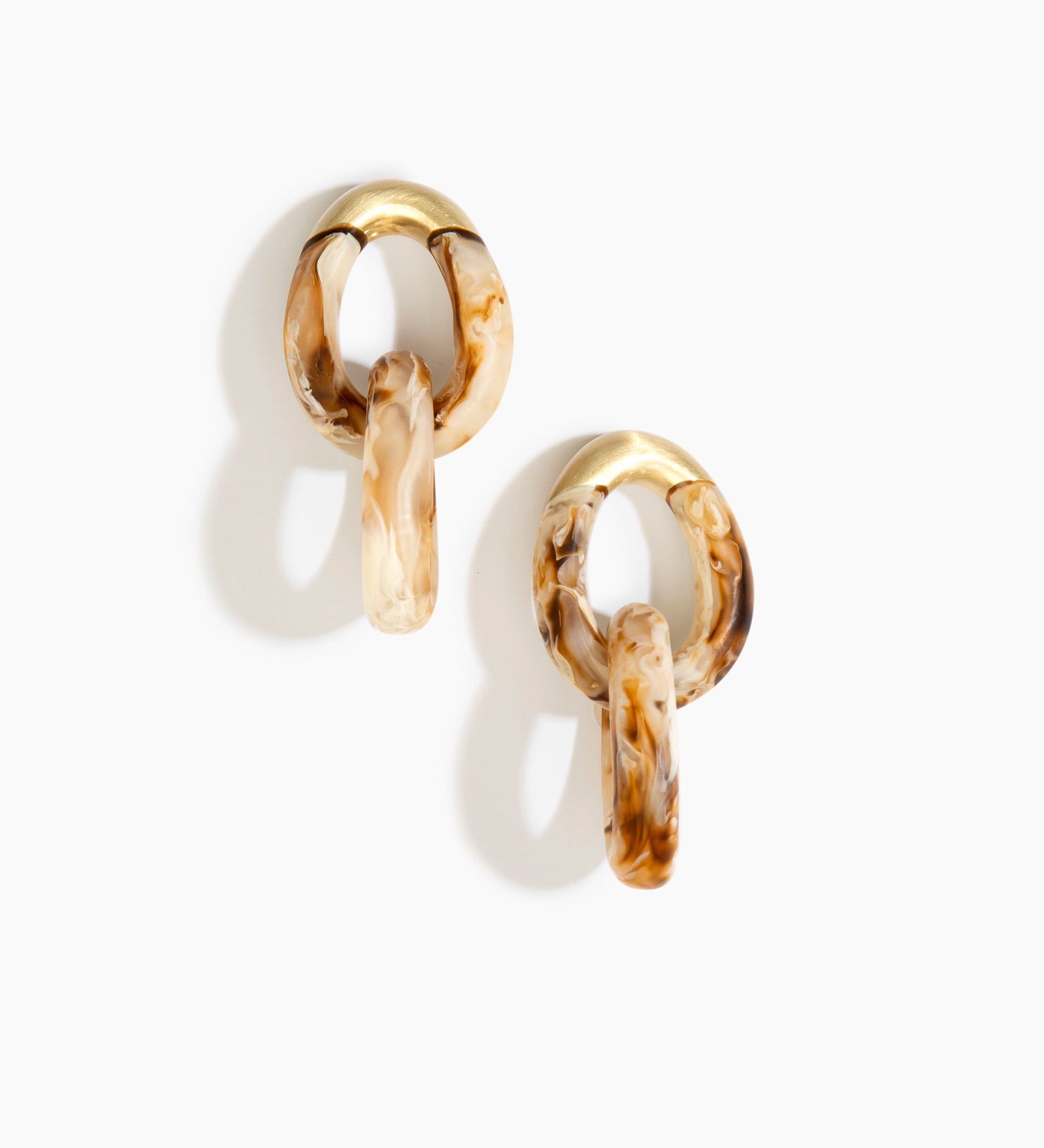 Large Rock Chain Earrings