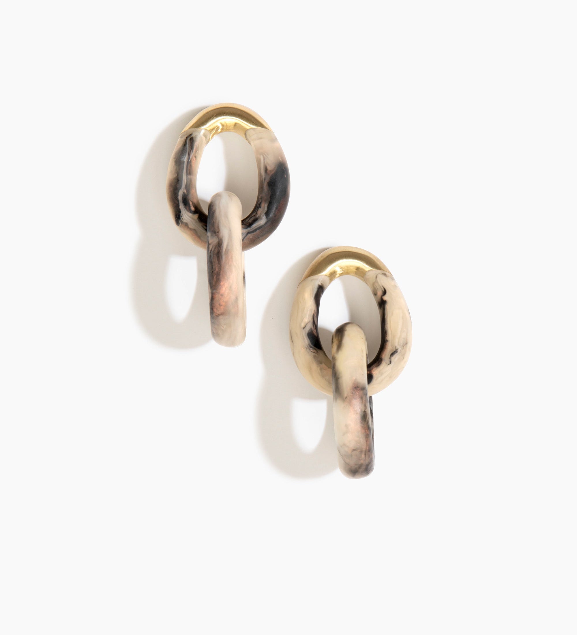 Large Rock Chain Earrings