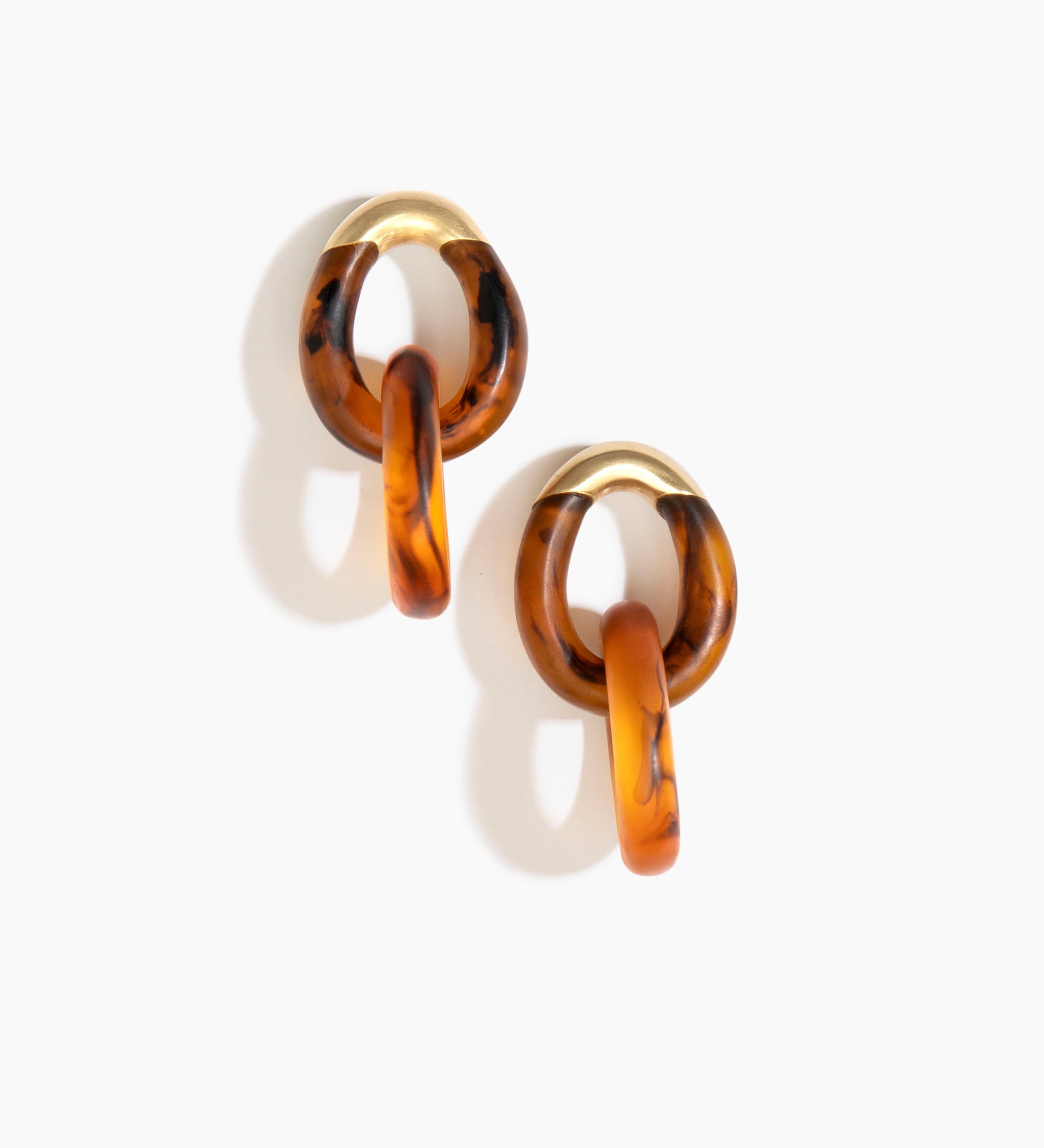 Large Rock Chain Earrings