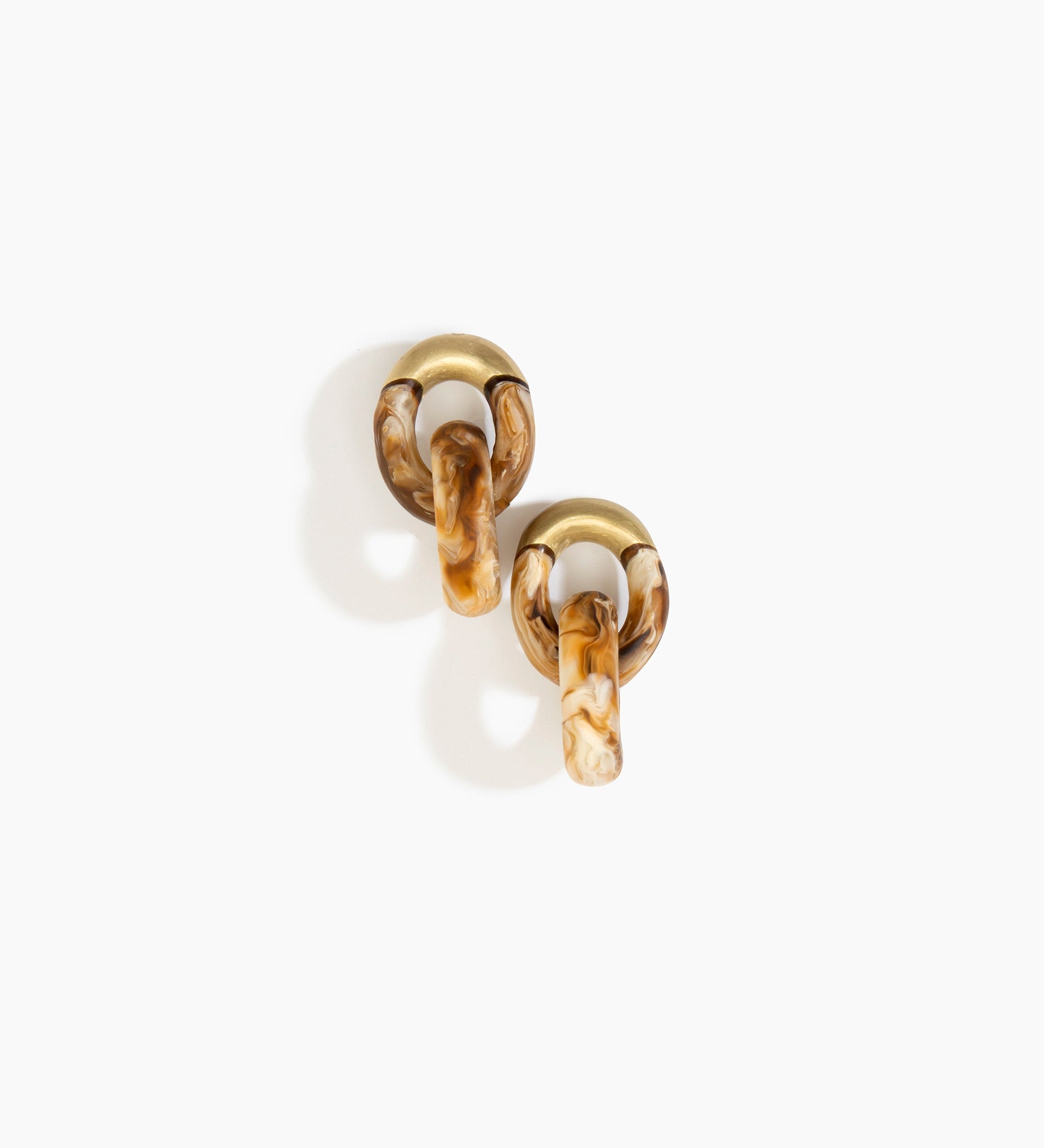 Small Rock Chain Earrings