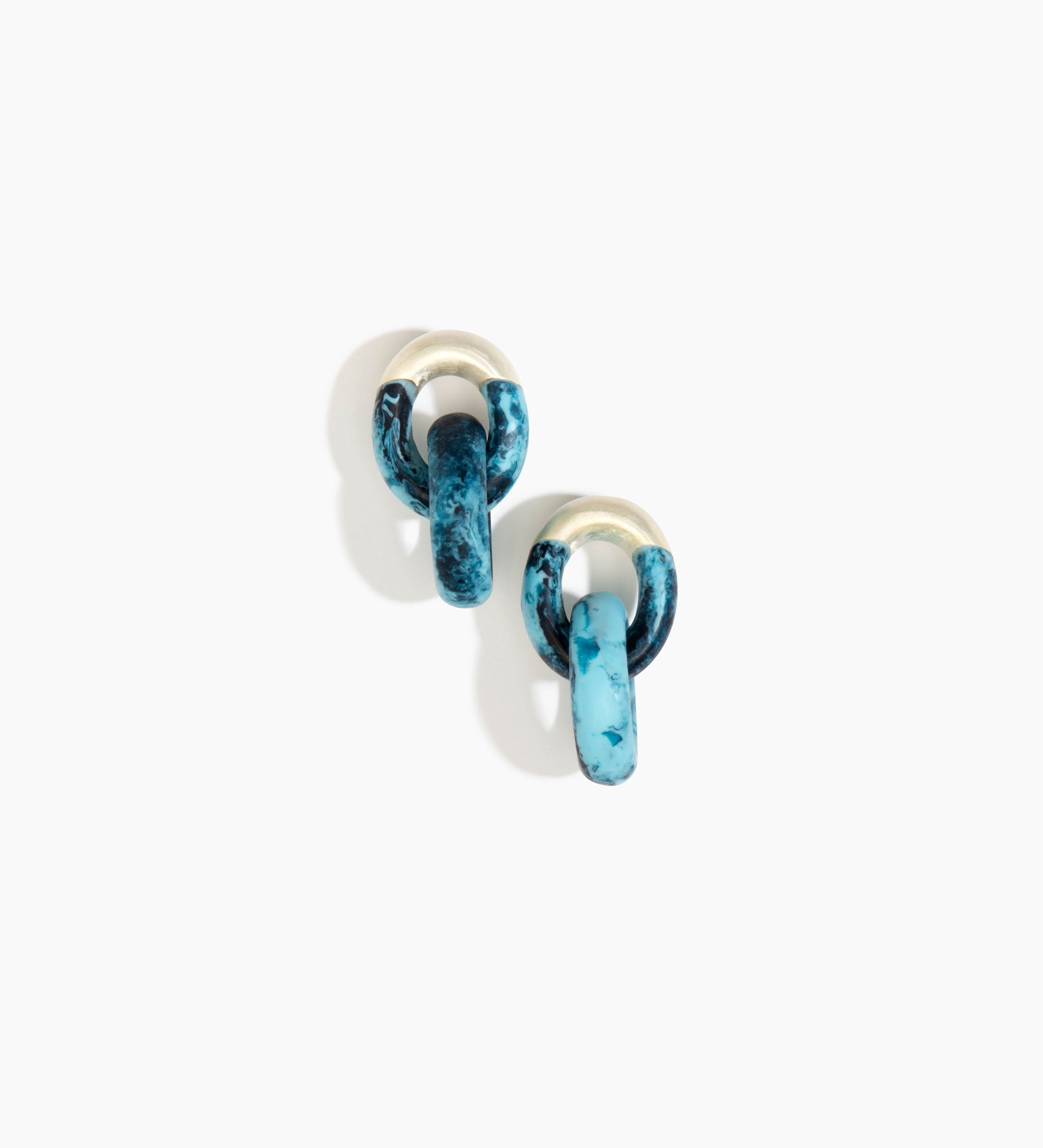 Small Rock Chain Earrings