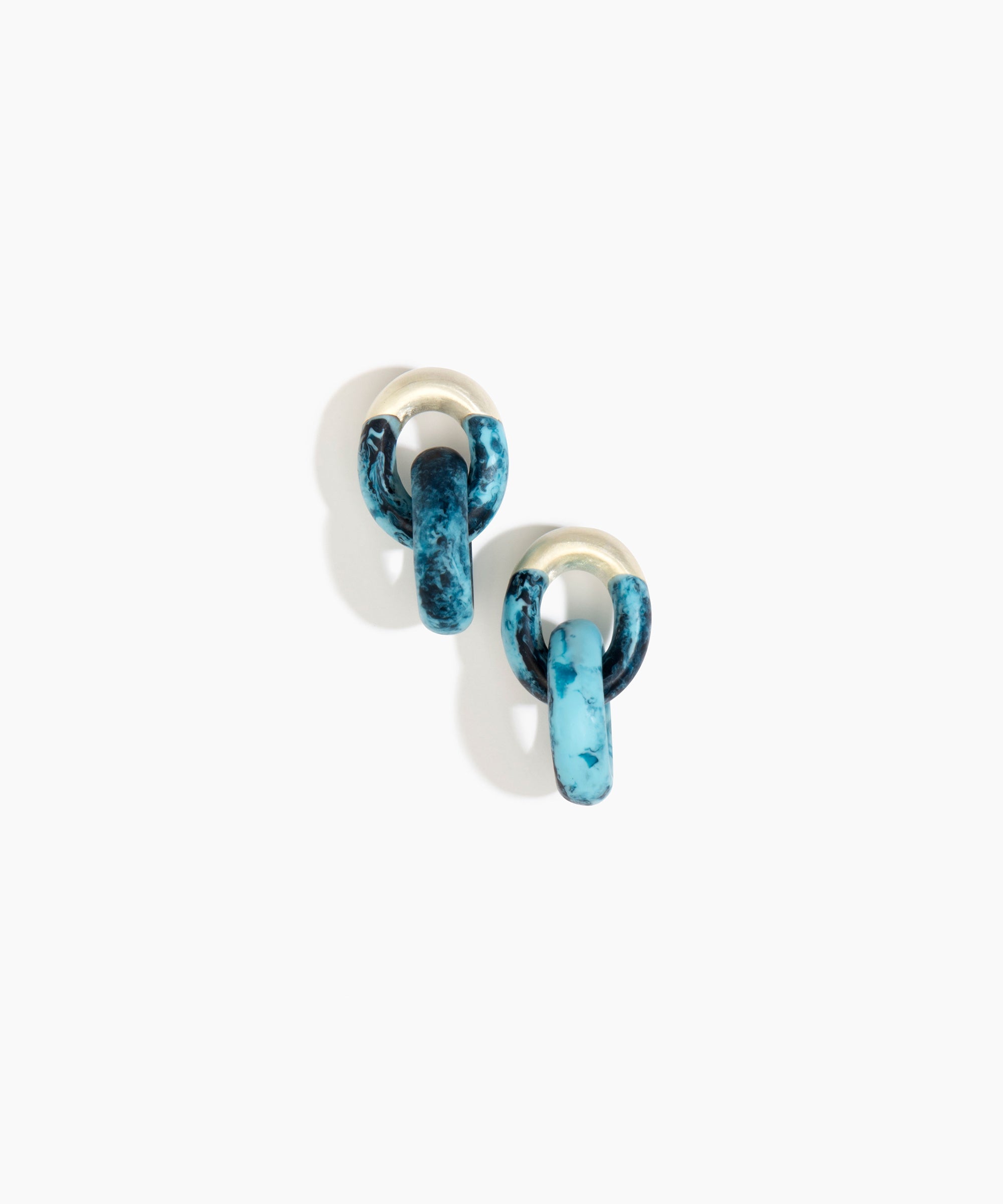 Small Rock Chain Earrings